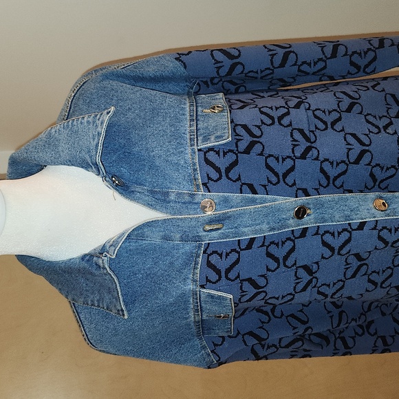 Sandro Printed Jean Jacket oversized S/M NWT - Picture 6 of 12
